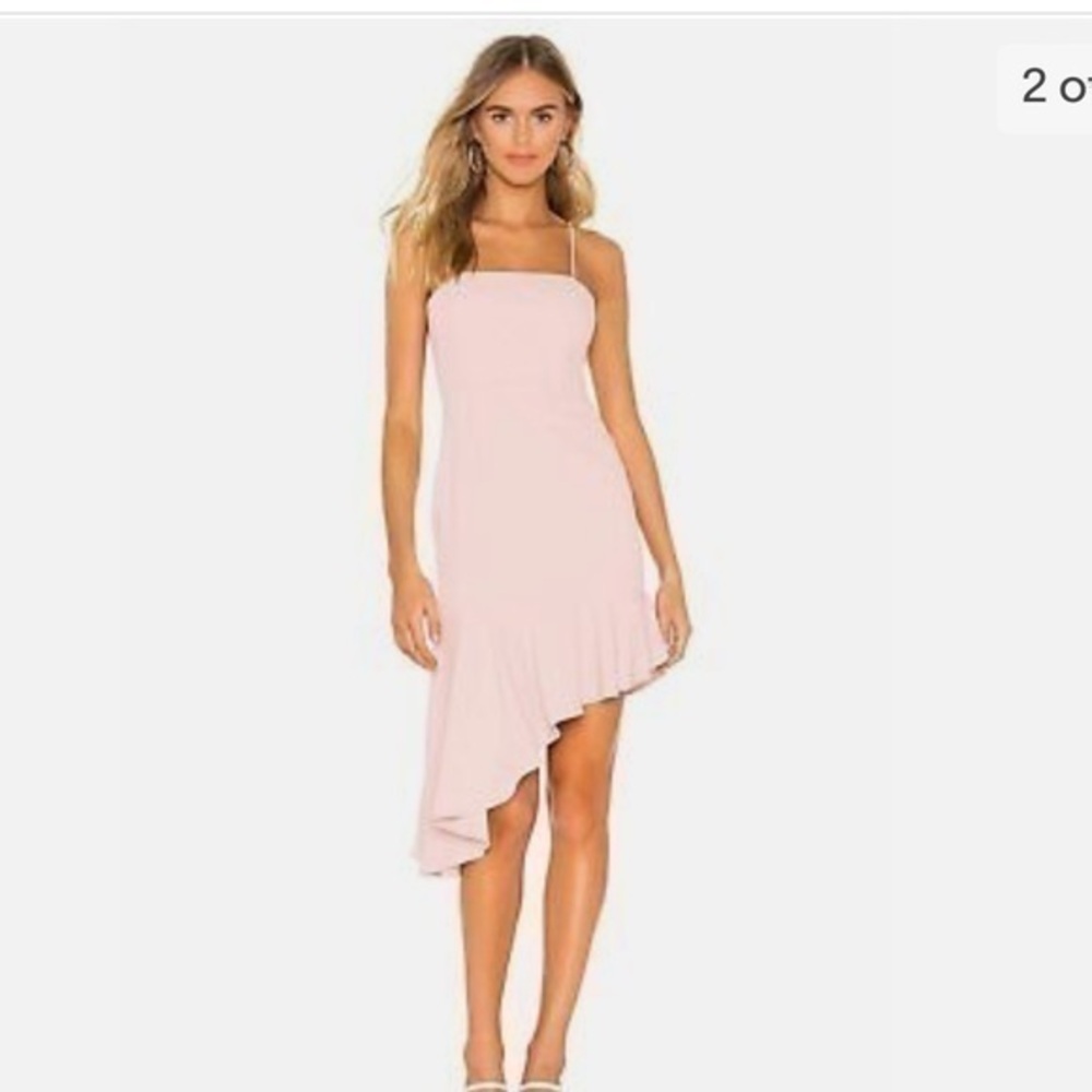 Superdown Malaya Asymmetrical Ruffle Dress